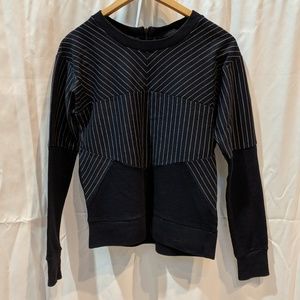 Striped sweater with back zipper detail